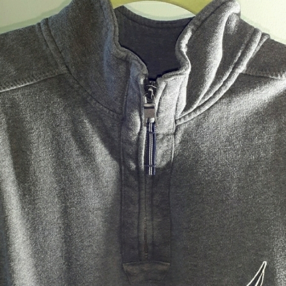 Nautica Gray half zip pull over sweatshirt men's size XXL - Picture 2 of 8